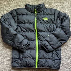 The North Face Black Jacket with Neon Green Details